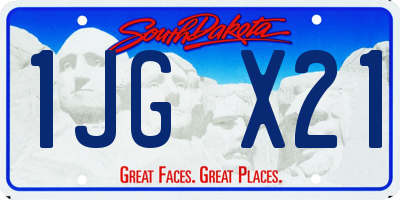 SD license plate 1JGX21