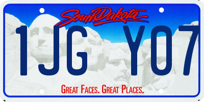 SD license plate 1JGY07