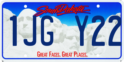 SD license plate 1JGY22