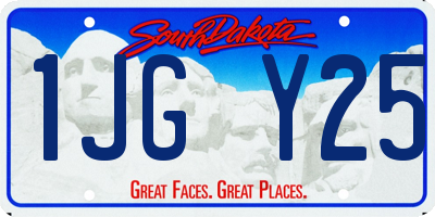 SD license plate 1JGY25