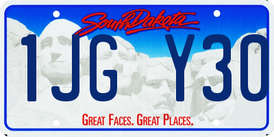 SD license plate 1JGY30