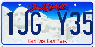 SD license plate 1JGY35