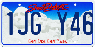 SD license plate 1JGY46