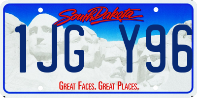 SD license plate 1JGY96