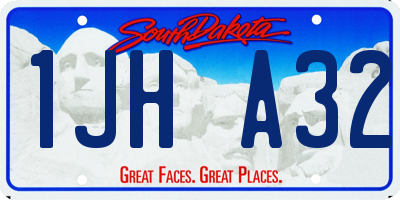 SD license plate 1JHA32