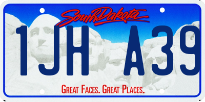 SD license plate 1JHA39