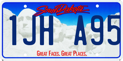 SD license plate 1JHA95