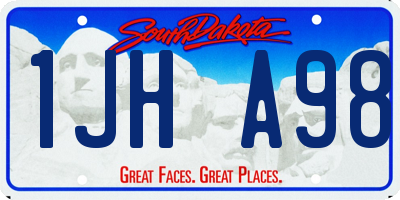 SD license plate 1JHA98