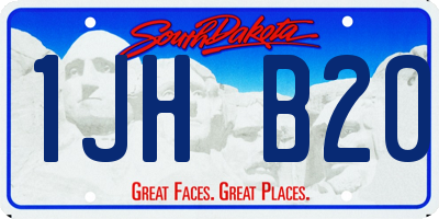 SD license plate 1JHB20