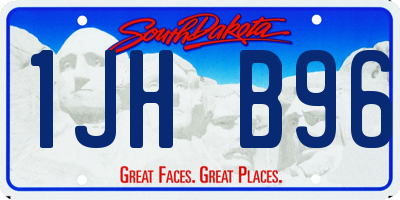 SD license plate 1JHB96