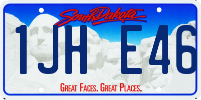 SD license plate 1JHE46