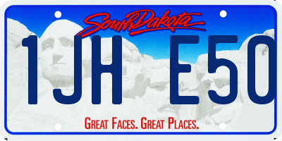 SD license plate 1JHE50