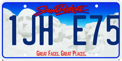 SD license plate 1JHE75