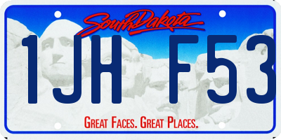 SD license plate 1JHF53
