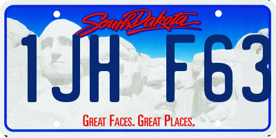 SD license plate 1JHF63