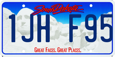 SD license plate 1JHF95