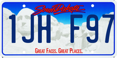 SD license plate 1JHF97