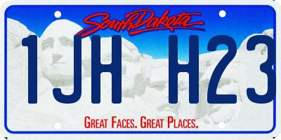 SD license plate 1JHH23