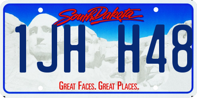 SD license plate 1JHH48