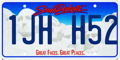 SD license plate 1JHH52