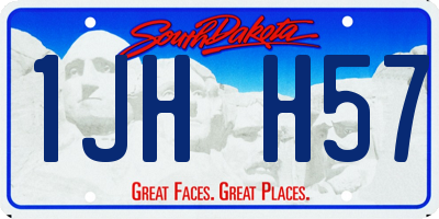 SD license plate 1JHH57