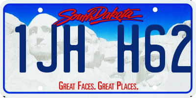 SD license plate 1JHH62