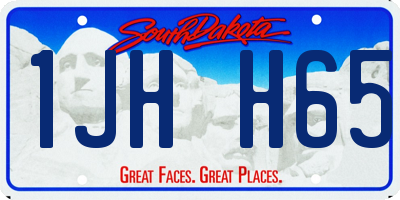 SD license plate 1JHH65