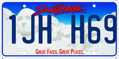 SD license plate 1JHH69