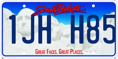 SD license plate 1JHH85