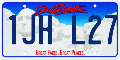 SD license plate 1JHL27