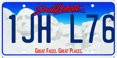 SD license plate 1JHL76