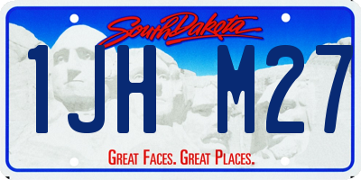 SD license plate 1JHM27