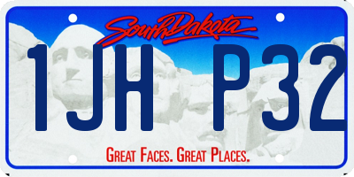 SD license plate 1JHP32