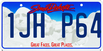 SD license plate 1JHP64