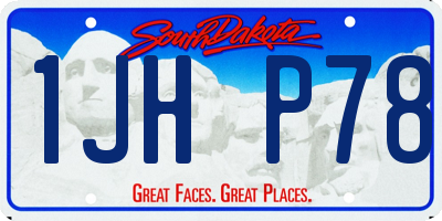 SD license plate 1JHP78