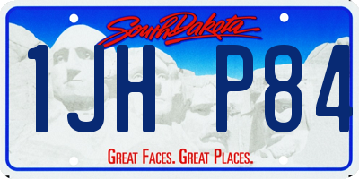 SD license plate 1JHP84
