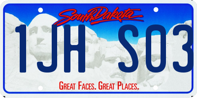 SD license plate 1JHS03