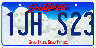 SD license plate 1JHS23
