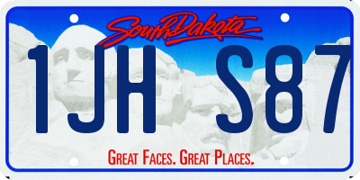 SD license plate 1JHS87