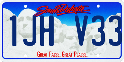 SD license plate 1JHV33
