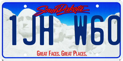 SD license plate 1JHW60