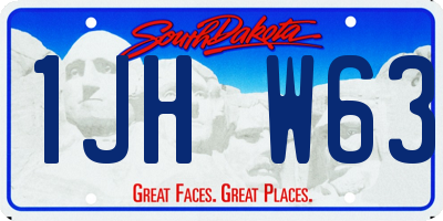 SD license plate 1JHW63