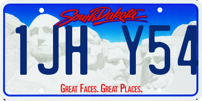 SD license plate 1JHY54