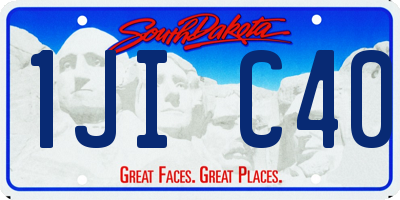 SD license plate 1JIC40