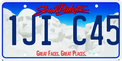 SD license plate 1JIC45
