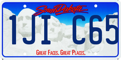 SD license plate 1JIC65