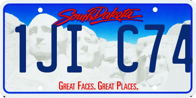 SD license plate 1JIC74