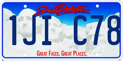SD license plate 1JIC78