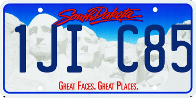 SD license plate 1JIC85