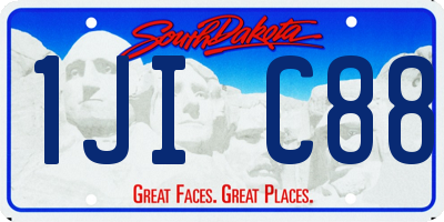 SD license plate 1JIC88